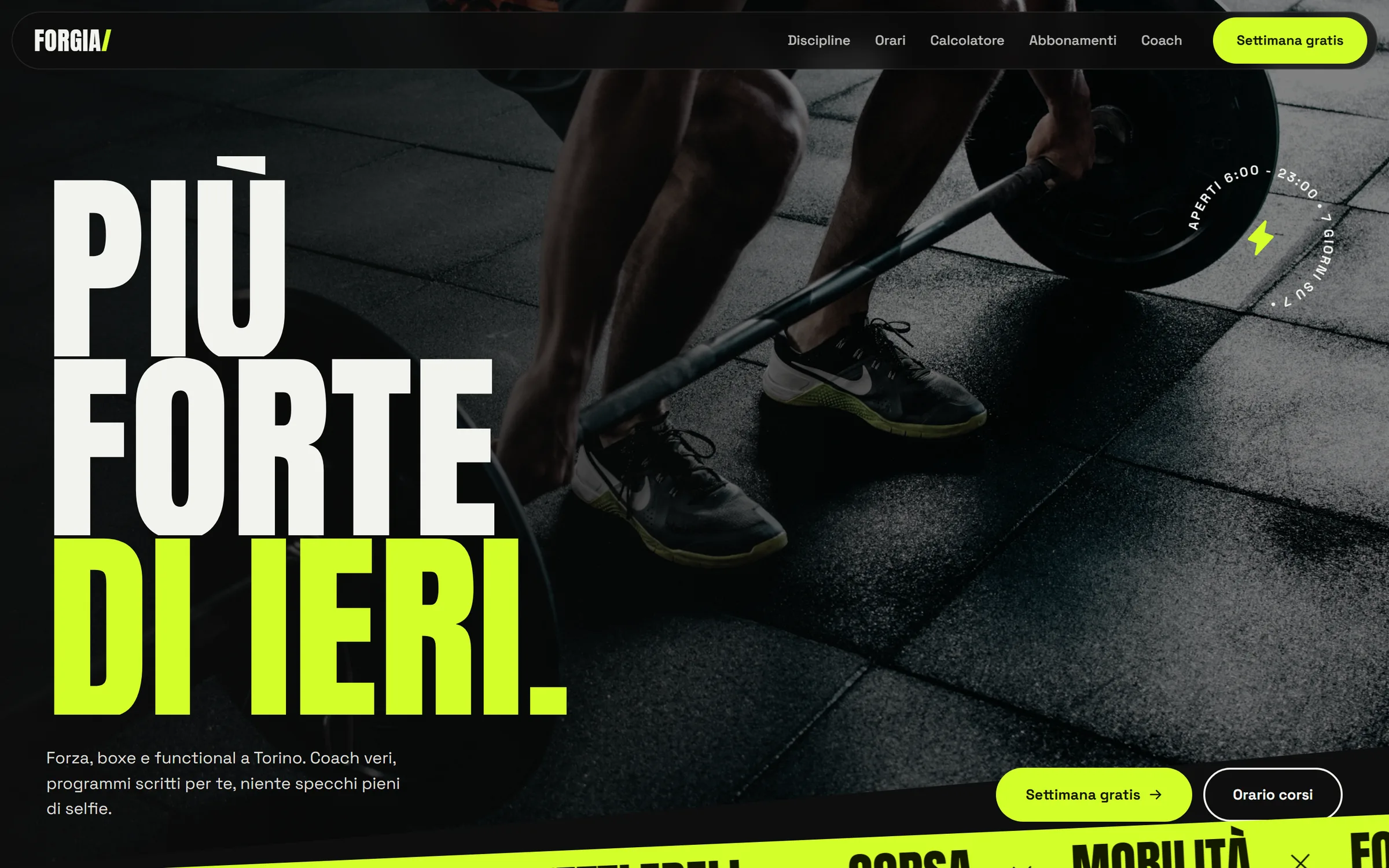 Forgia, sito per una palestra
